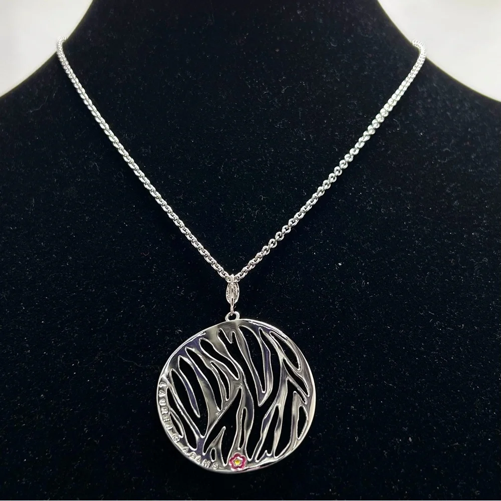 Lauren Adams, Bradford Jewelers, Ct, Long Silver Plate Pendant Necklace, NIB - Picture 9 of 9